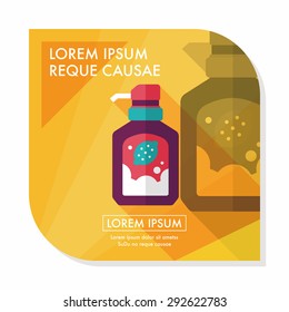 kitchenware dish soap flat icon with long shadow,eps10