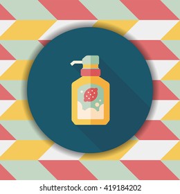 kitchenware dish soap flat icon with long shadow,eps10