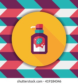 kitchenware dish soap flat icon with long shadow,eps10