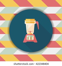 kitchenware electric juicer flat icon with long shadow,eps10