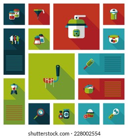 Kitchenware flat app ui background,eps10