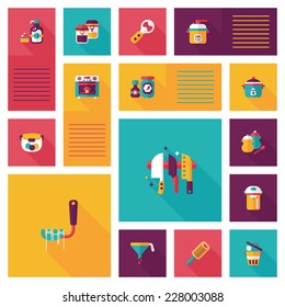 Kitchenware flat app ui background,eps10
