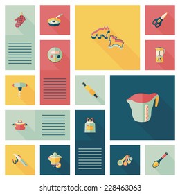 Kitchenware flat app ui background,eps10
