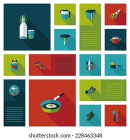 Kitchenware flat app ui background,eps10