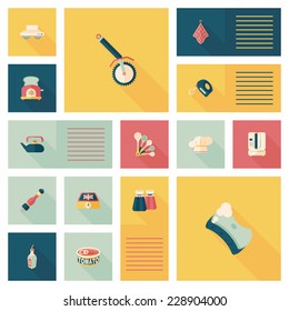 Kitchenware flat app ui background,eps10