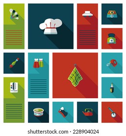 Kitchenware flat app ui background,eps10