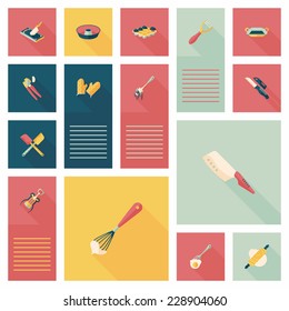 Kitchenware flat app ui background,eps10
