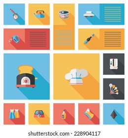 Kitchenware flat app ui background,eps10