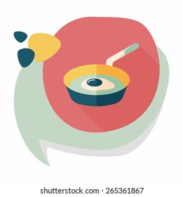 kitchenware frying pan and shovel flat icon with long shadow,eps10