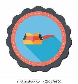 kitchenware frying pan and shovel flat icon with long shadow,eps10