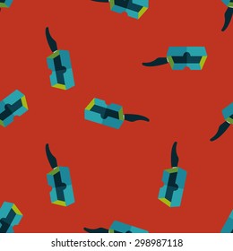 kitchenware frying pan and shovel flat icon,eps seamless pattern background