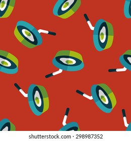 kitchenware frying pan and shovel flat icon,eps seamless pattern background