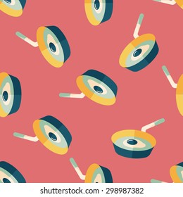 kitchenware frying pan and shovel flat icon,eps seamless pattern background