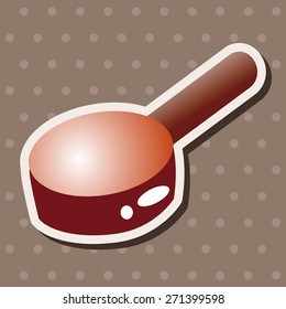 kitchenware frying pan and shovel theme elements