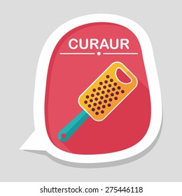 kitchenware grater flat icon with long shadow,eps10