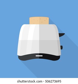 Kitchenware grill toaster. Vector illustration. Flat