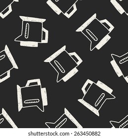 kitchenware hot water bottle doodle drawing seamless pattern background