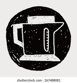 kitchenware hot water bottle doodle drawing