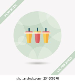 kitchenware ice maker flat icon with long shadow,eps10