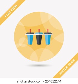 kitchenware ice maker flat icon with long shadow,eps10