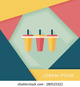 kitchenware ice maker flat icon with long shadow,eps10