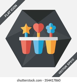 kitchenware ice maker flat icon with long shadow,eps10