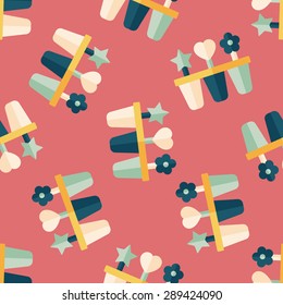 kitchenware ice maker flat icon,eps10 seamless pattern background