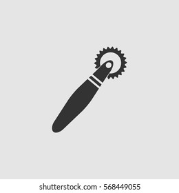Kitchenware icon flat. Black pictogram on grey background. Vector illustration symbol