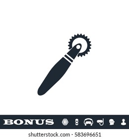 Kitchenware icon flat. Black pictogram on white background. Vector illustration symbol and bonus button