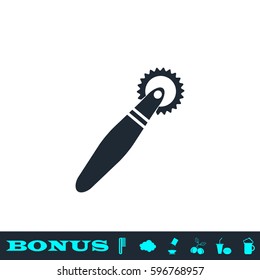 Kitchenware icon flat. Black pictogram on white background. Vector illustration symbol and bonus button
