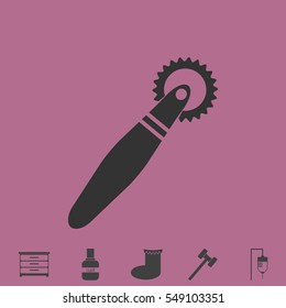 Kitchenware icon flat. Simple vector grey pictogram and bonus symbol
