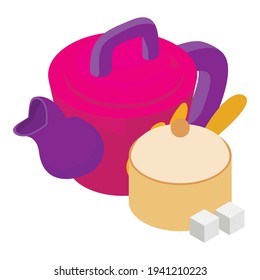 Kitchenware icon. Isometric illustration of kitchenware vector icon for web