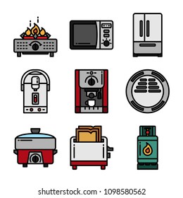 Kitchenware icon set
