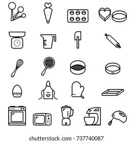 Kitchenware icon set