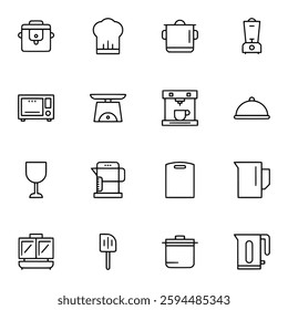 Kitchenware icon set vector illustration