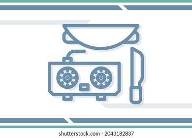 Kitchenware icon symbol sign from modern appliances collection for mobile concept and web apps design. Household and electronic related vector line icons.