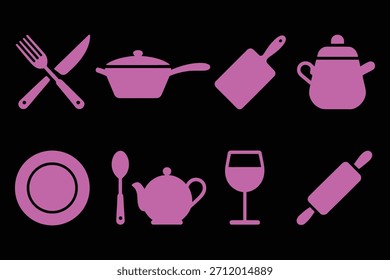 Iconos de utensilios de cocina utensilios de cocina diseño