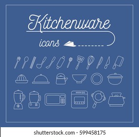 Kitchenware Icons Design Set.Vector Illustration