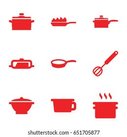 Kitchenware icons set. set of 9 kitchenware filled icons such as pan, corolla, pan-fry