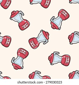 kitchenware juicer , cartoon seamless pattern background