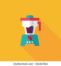 kitchenware juicer flat icon with long shadow,eps10