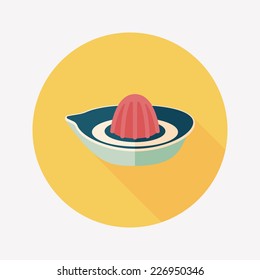 kitchenware juicer flat icon with long shadow,eps10