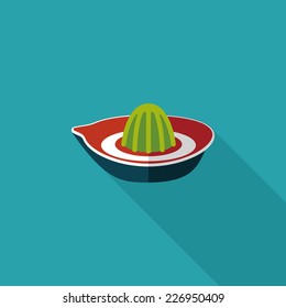kitchenware juicer flat icon with long shadow,eps10