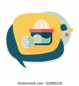kitchenware juicer flat icon with long shadow,eps10