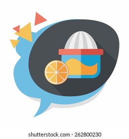 kitchenware juicer flat icon with long shadow,eps10
