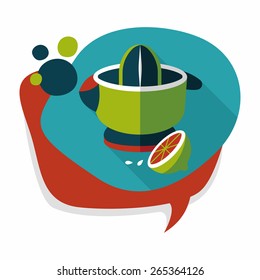 kitchenware juicer flat icon with long shadow,eps10
