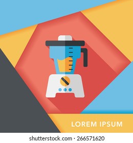 kitchenware juicer flat icon with long shadow,eps10