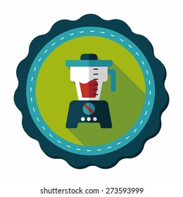 kitchenware juicer flat icon with long shadow,eps10