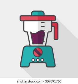 kitchenware juicer flat icon with long shadow,eps10
