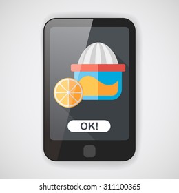 kitchenware juicer flat icon with long shadow,eps10